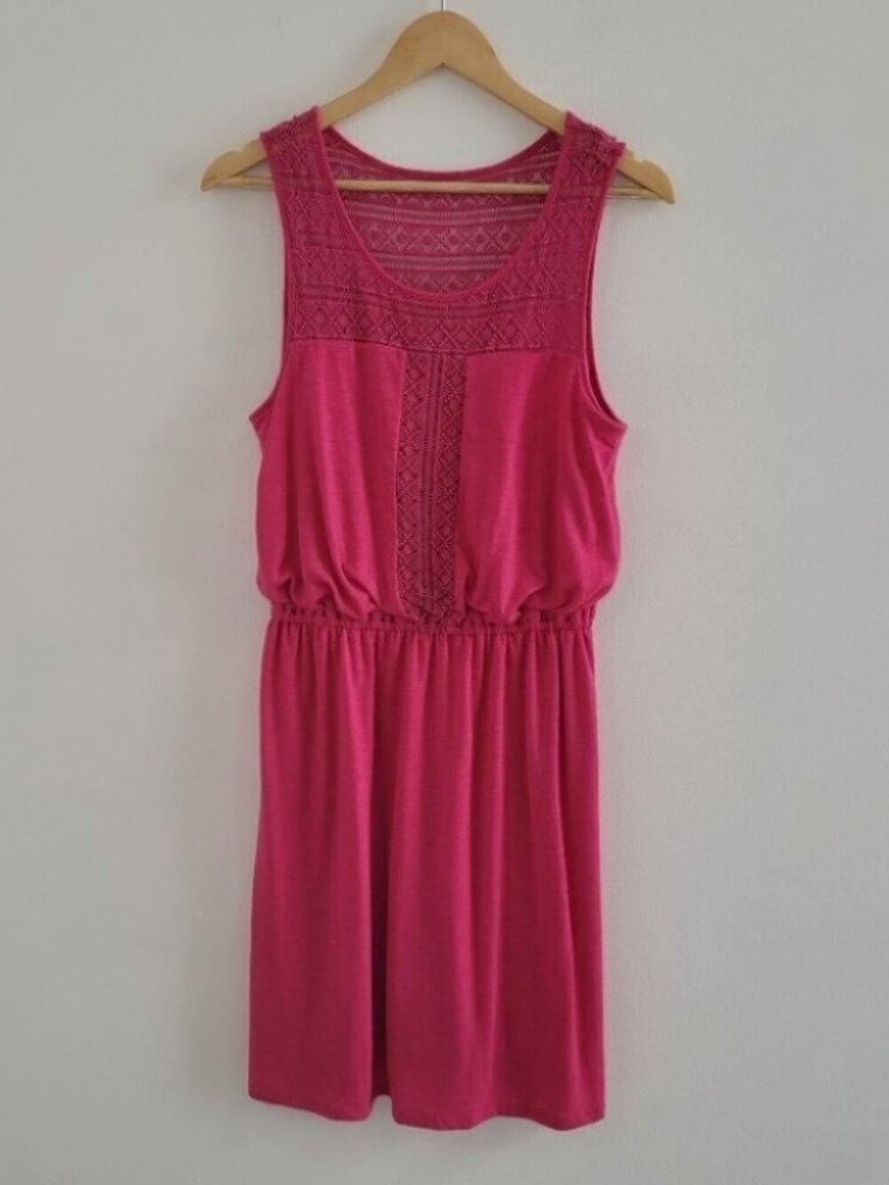 Sonoma Life + Style Pink Lace Shoulder Midi Sleeveless Dress Size Medium
